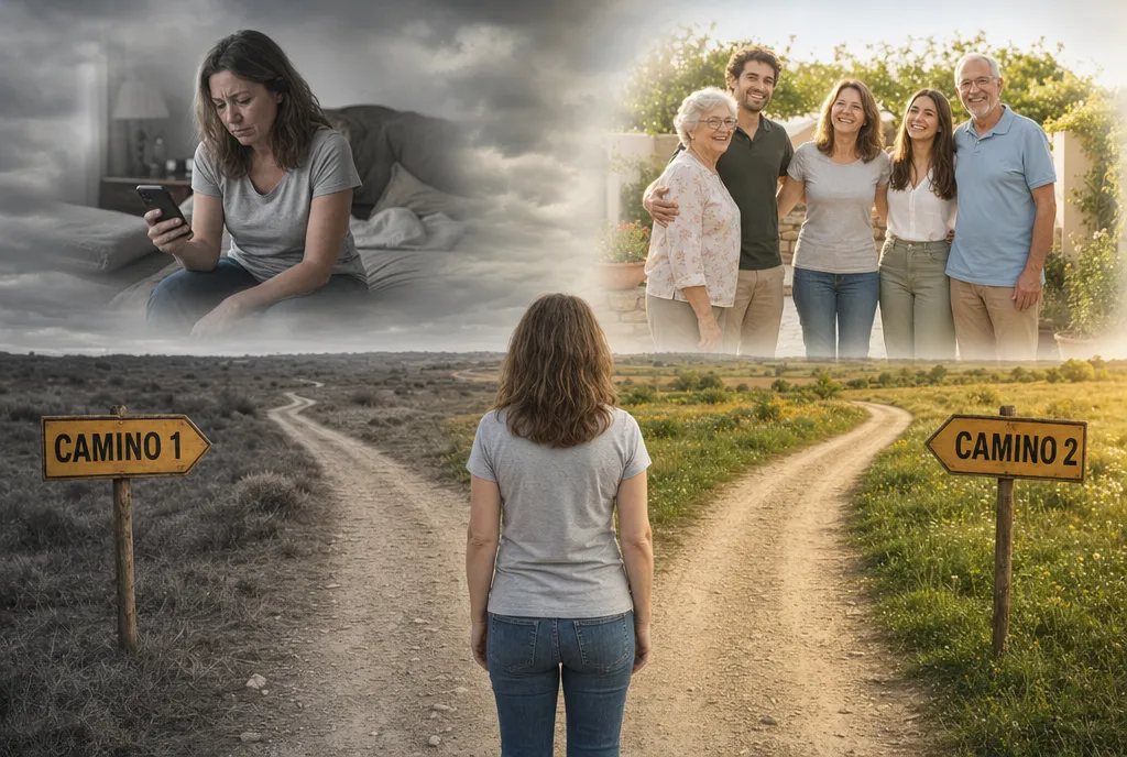 Carmen ante dos caminos: seguir igual que hoy, o volver a salir en las fotos con los suyos